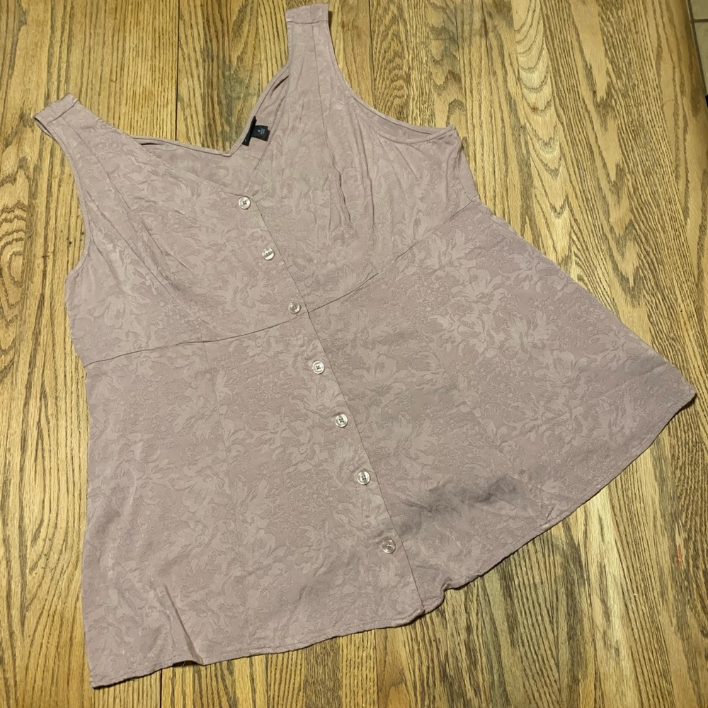 Torrid Taupe Jacquard peplum blouse